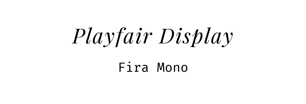 Tipografias nueva pagina web - playfair display y fira sans