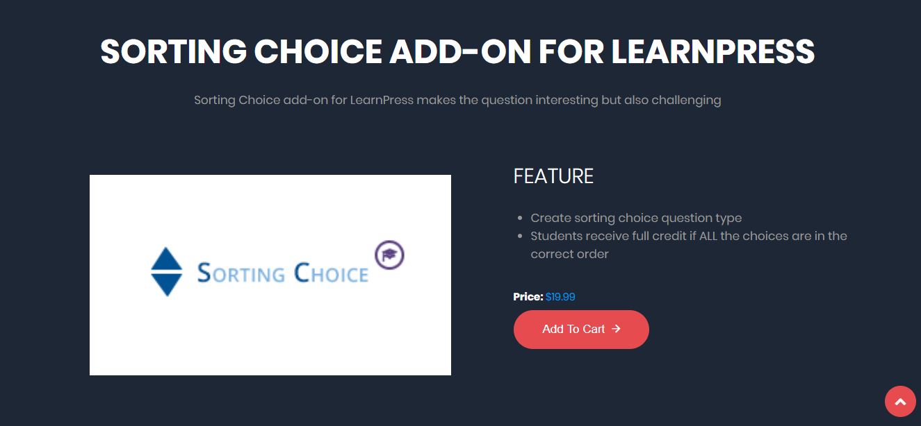 Sorting choice LearnPress